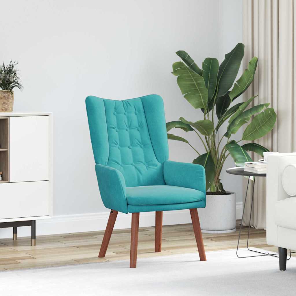 Armchair Turquoise 63 X 67 X 94 Cm Velvet