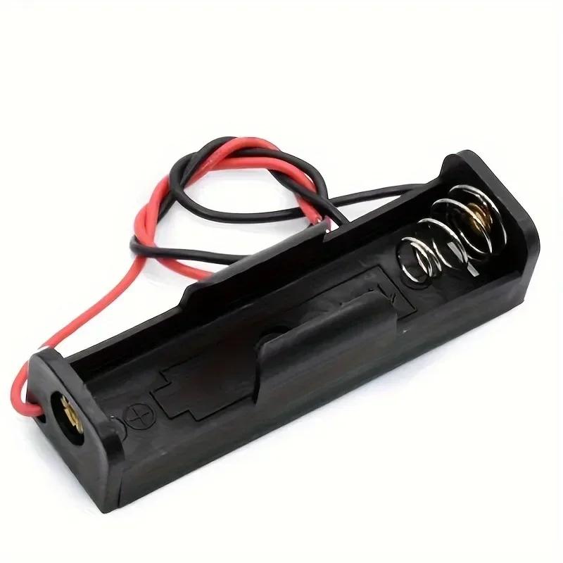 5pcs 18650 Power Bank Cases 1X 3.6V-4.2V 18650 Battery Holder Storage Box Case 1 Slot Battery Container with Wire Lead