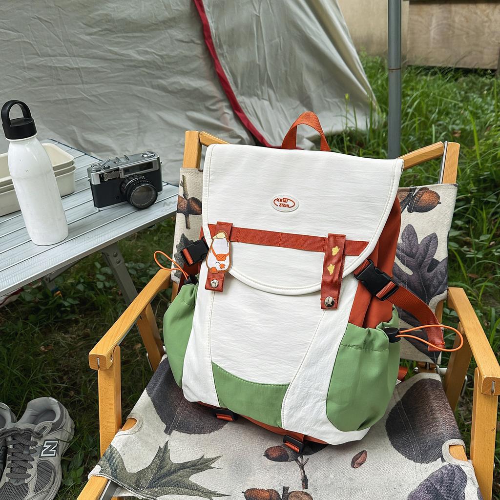 Commuter Backpack Color Matching Outdoor Sports Mountaineering Bag Men'S Large-Capacity Travel Computer Bag College Student Schoolbag
