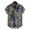 Men'S Hawaiian Print Shirt Mens Summer Fashion Casual Print Seaside Beach Shirt Shirt Short Sleeve