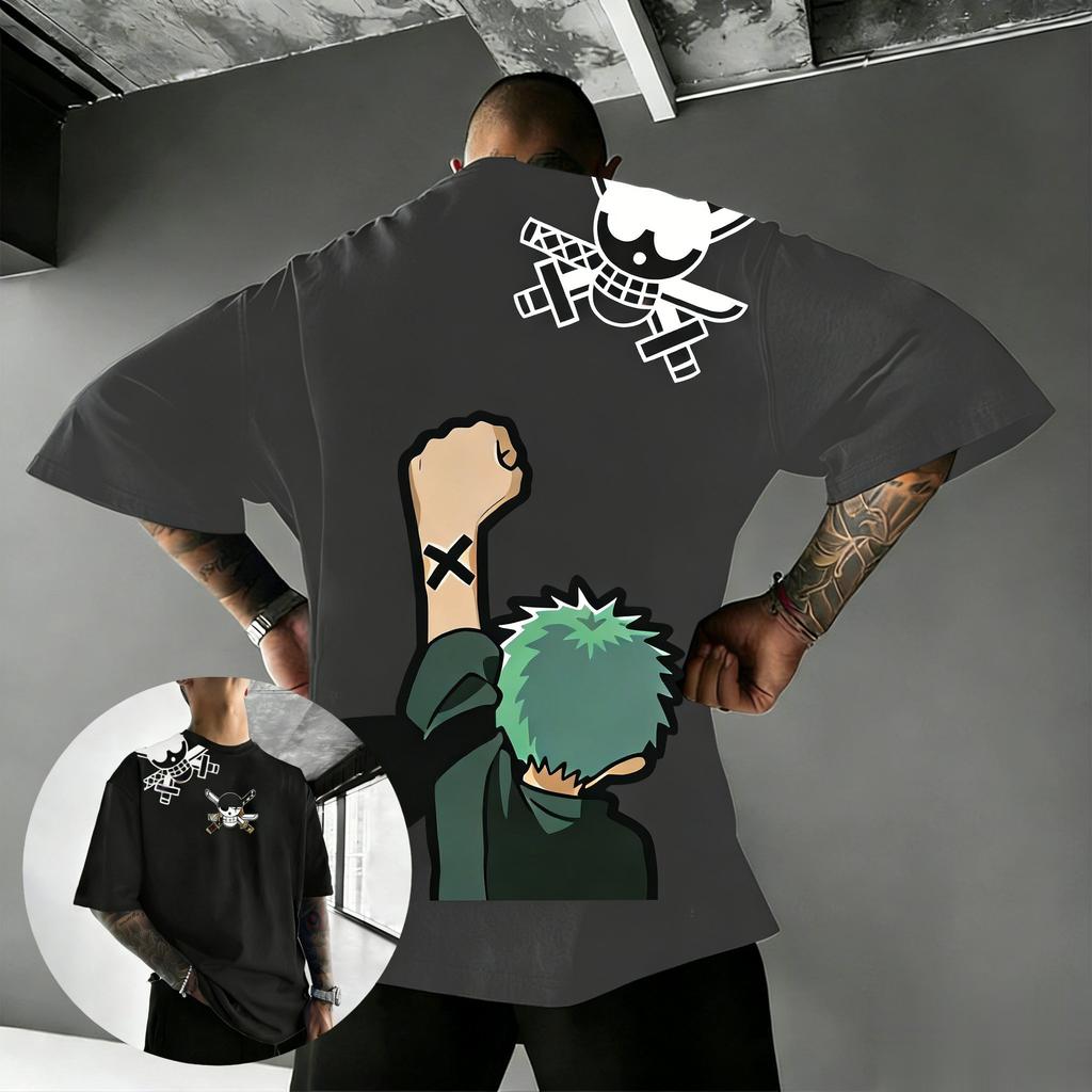 Unisex Tričko s grafikou Zoro Pánské Dámské Streetwear Bavlněné Krátký Rukáv Tričko 2026 Letní Oversized Ležérní Vrcholy Y2k