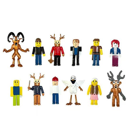 6/10/12/18Pcs Survival Horror Game Action Figure Cartoon Deer Owl Wolf Men Figurine Statue Decoration Ornament Forest Night Game Fans Collectibles