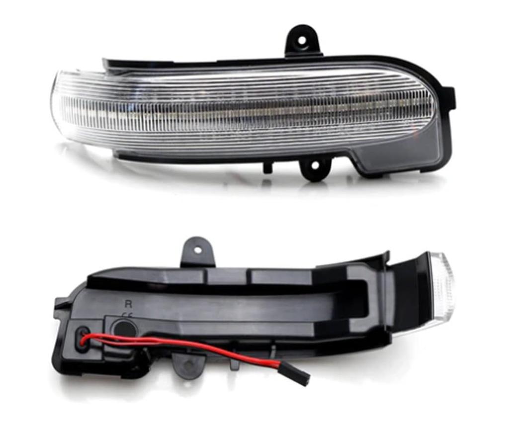 hotimp Clear Lens W203 C-Class LED Flowing Door Mirror Sequential Turn Signal Genuine Replacement Type Left and Right Pair