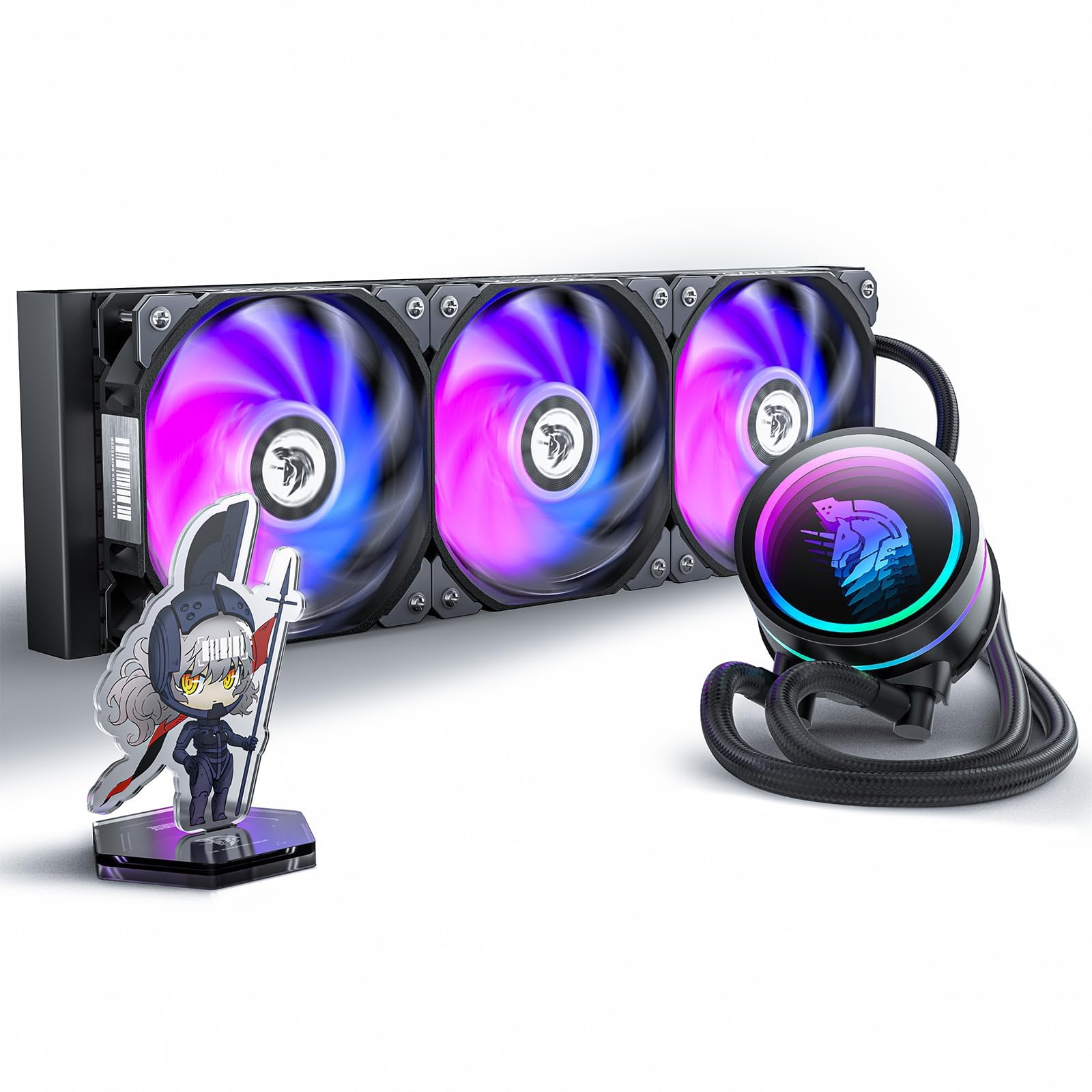 

AsiaHorse Shuangxi 360 Simple Water Cooling CPU Cooler Ultimate 330W Cooling Efficiency Durable and Silent Ceramic Bearing 4500 RPM 3000 RPM Copper