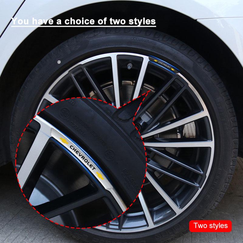 4Pcs Auto Wheel Hub Badge Tire Rim 3D Stickers Car Accessories For Chevrolet Colorado Cruze Captiva Malibu Trax Aveo Camaro Sonic Tahoe Impala Equinox