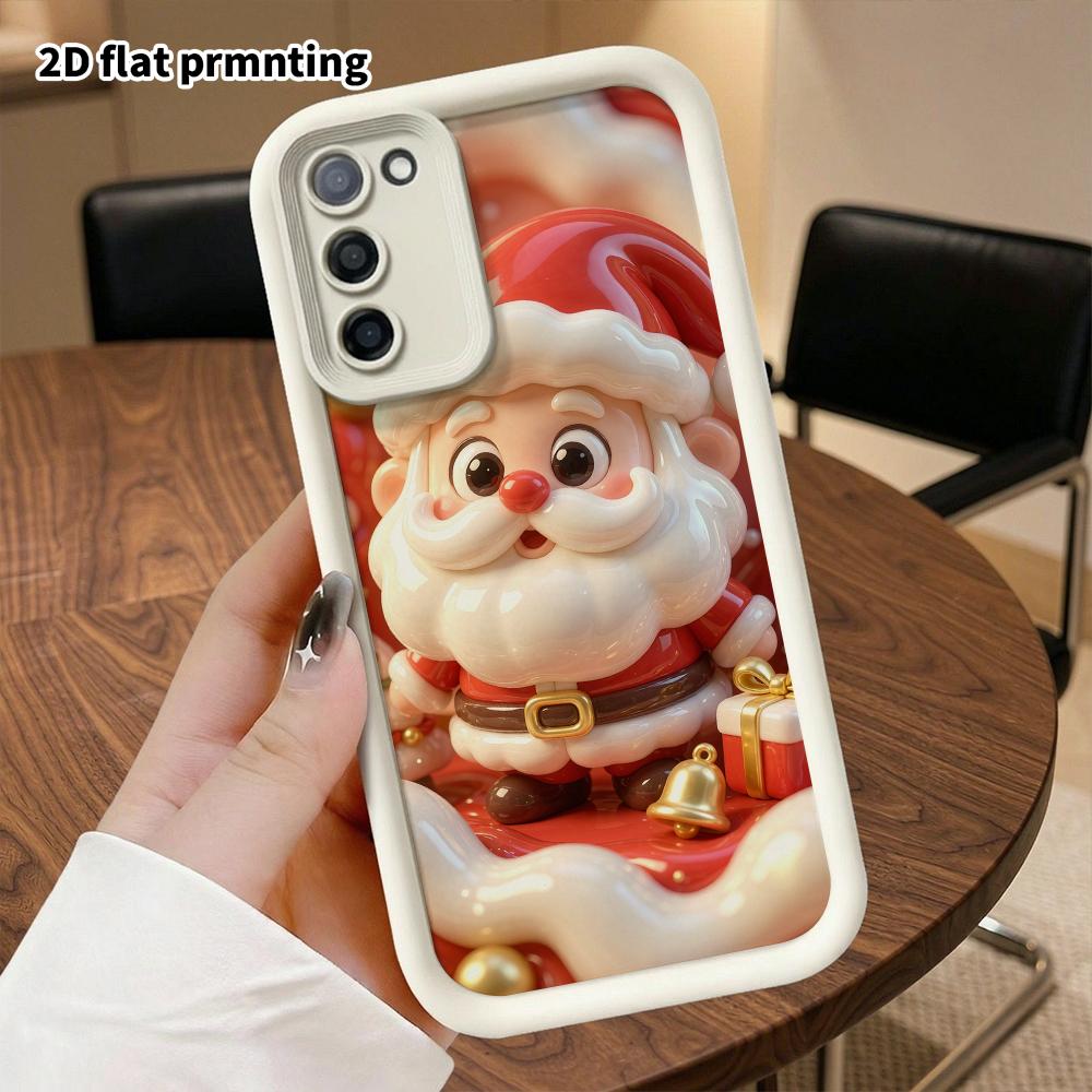 Phone Case: 2D Flat Design Suitable for Samsung Galaxy A34 A35 M05 M06 S20 S22 S21 FE Plus 5G Protective Case, Santa Claus, Christmas and Halloween, P