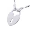 Used Heart Lock Necklace Stainless Steel Silver Used
