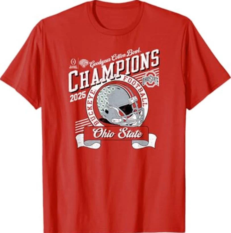 Ohio State Buckeyes Cotton Bowl Champs 2025 Vintage Red T-Shirt S