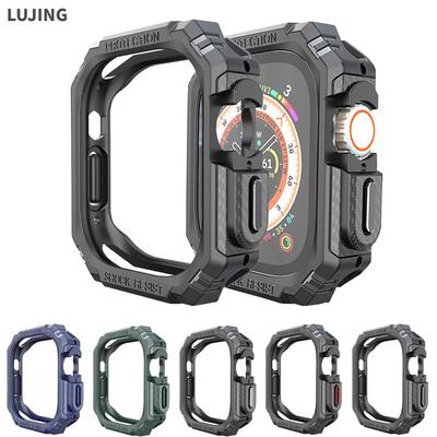 Armor Case for Apple Watch Ultra 49mm Hard PC Protector Frame Bumper Cover for iWatch Ultra Shock Resistant Waterproof Watchcase