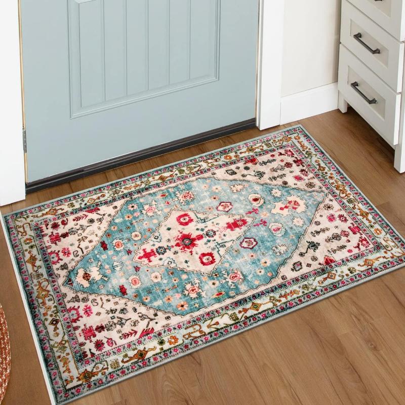 Carpet Boho Entry Door Mat Entry Rug Bathroom Floor Mat Small Rug Stain Resistant Washable Rug Home Decor