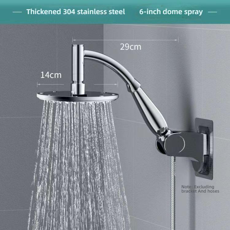 Bathroom High Pressure 6 /8 Inch Square/Round Rainfall Shower Head 360° Rotation Sprayer Hand Held Shower Head Accessories