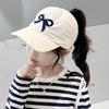 Cute Kids Baseball Hat Visor, Waterproof Bow Tie Sun Cap, Toddler Girls High Ponytail Hat, Summer Beach Hat Adjustable Age 2-5