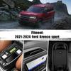 3PCS Center Console Organizers Compatible With -2024 Ford Bronco Sport CX430 Dash Storage Tray And Armrest Storage Box Armrest Hidden Tray Interior
