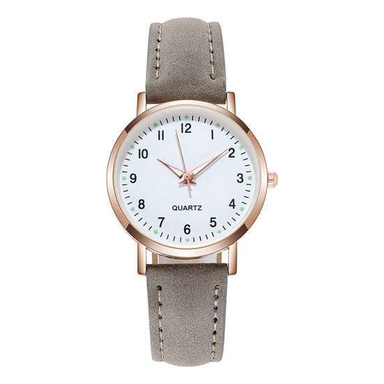 Women Luminous Watch Dainty Analog Quartz Watch Adjustable Leather Strap Wristwatch Fashion Casual Watch for Office Party Dating