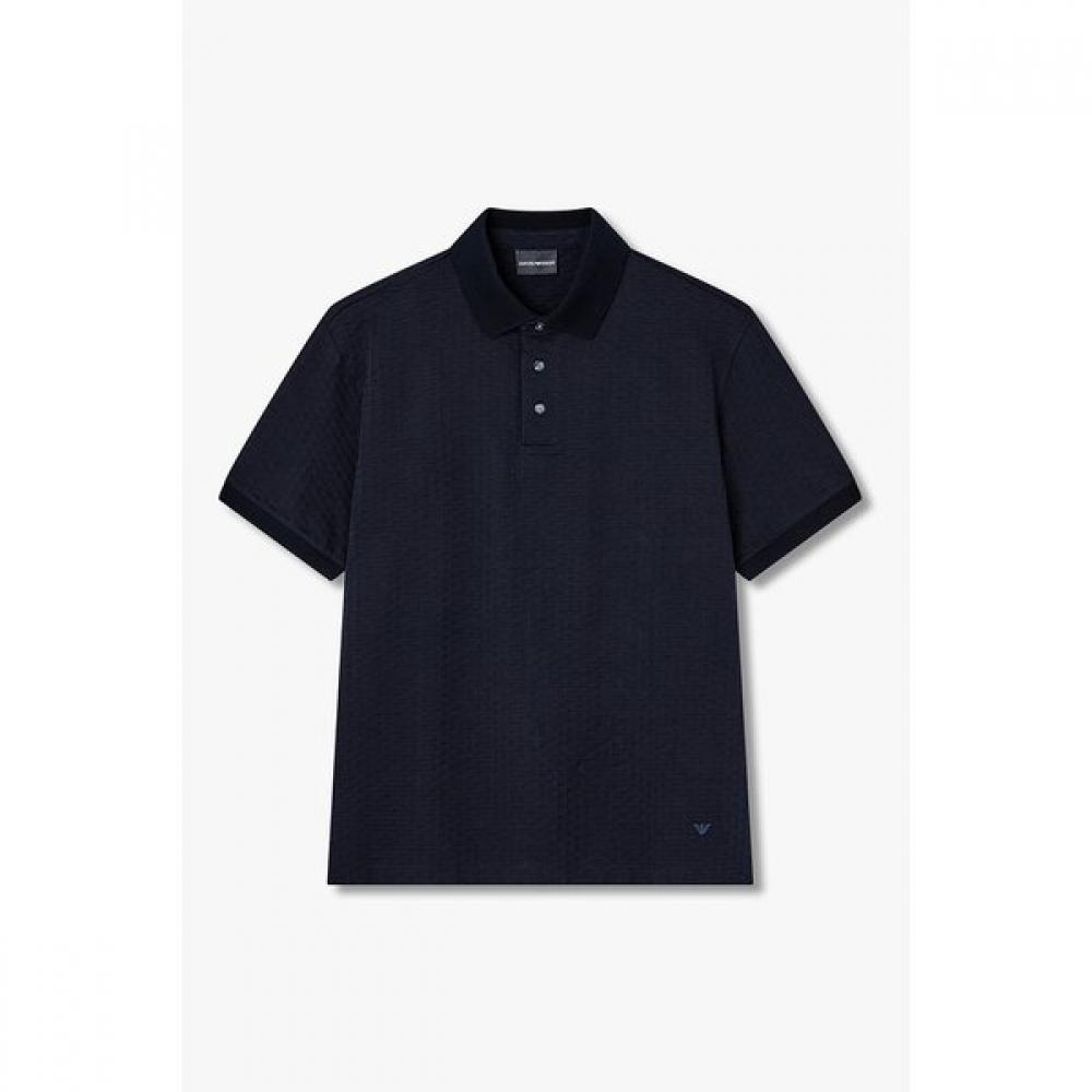 Emporio Armani 26 S S Men S Allover Pattern Polo Shirt  A516126002 S