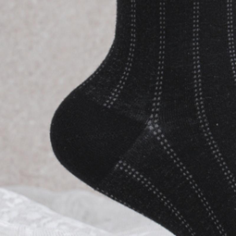 Monfoot Vertical Pattern Formal Socks Black