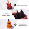 Abaodam 6 PCS Wooden Miniature Guitar Mini Musical Instrument for Dollhouse Furniture Model Home Decoration 2.59inch