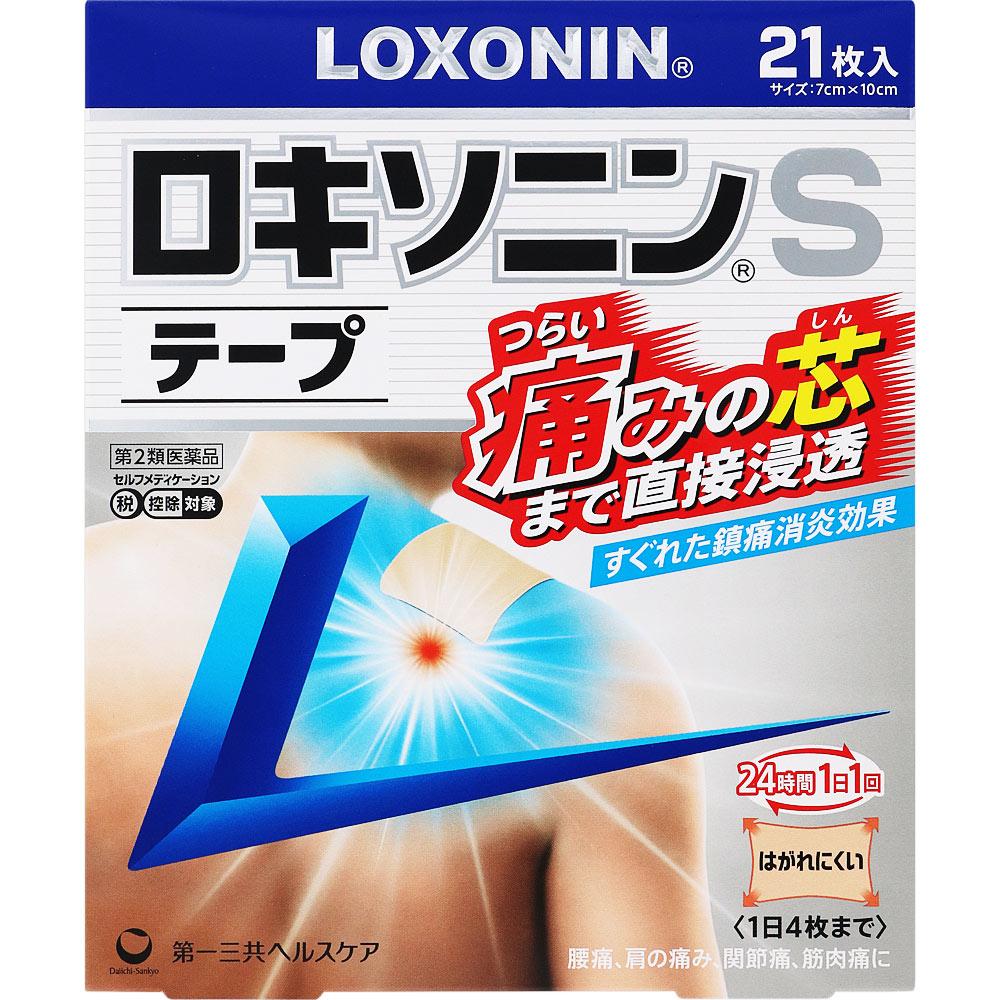 Daiichi Sankyo Healthcare Loxonin S-Tape 21 sheets Plasta (cooling) Paste Indications: Lower back pain, shoulder pain associated with stiff shoulders,