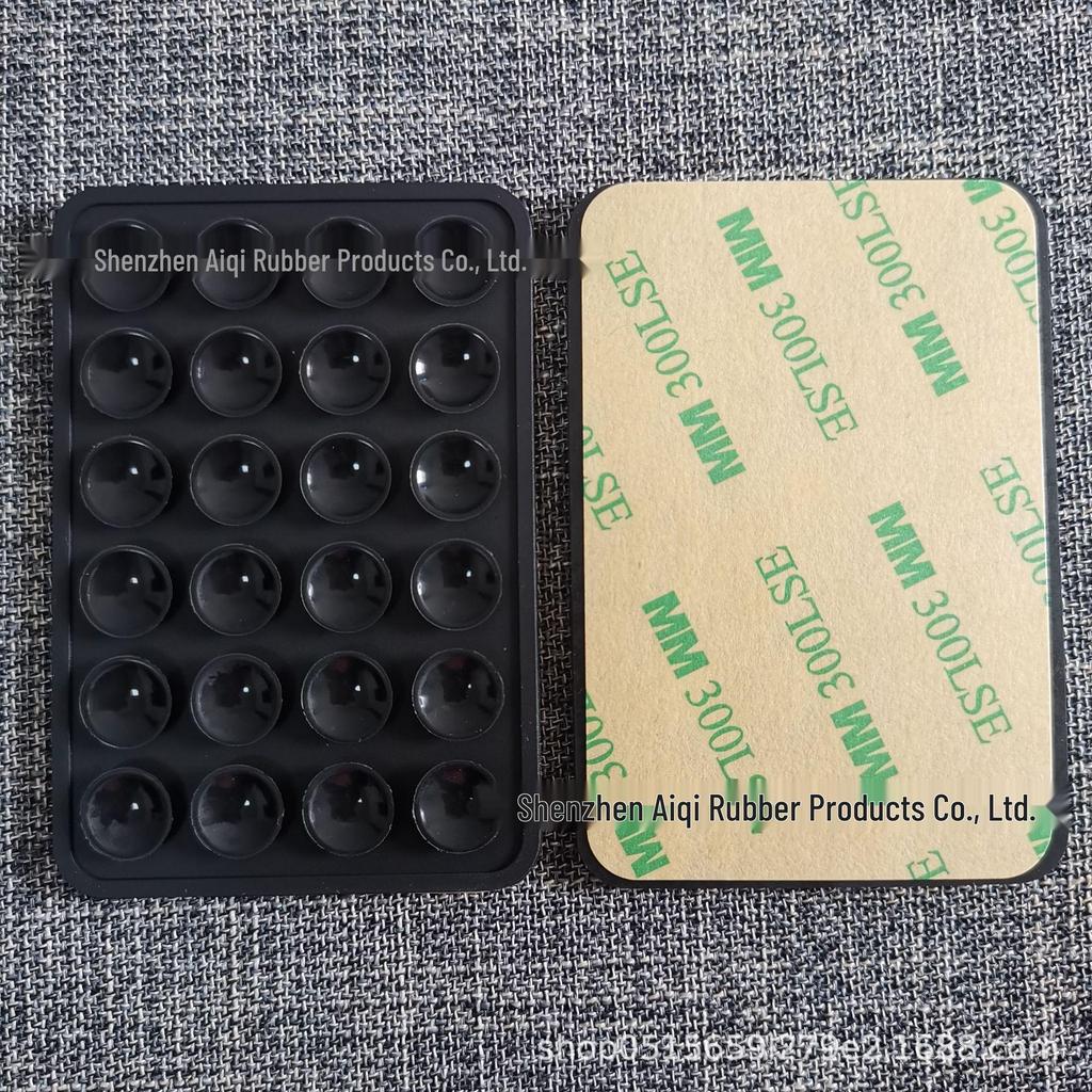 10g Thickened Silicone Mobile Phone Suction Cup Sticker - 24 Square Suction Cups, Compatible with Leather Cases