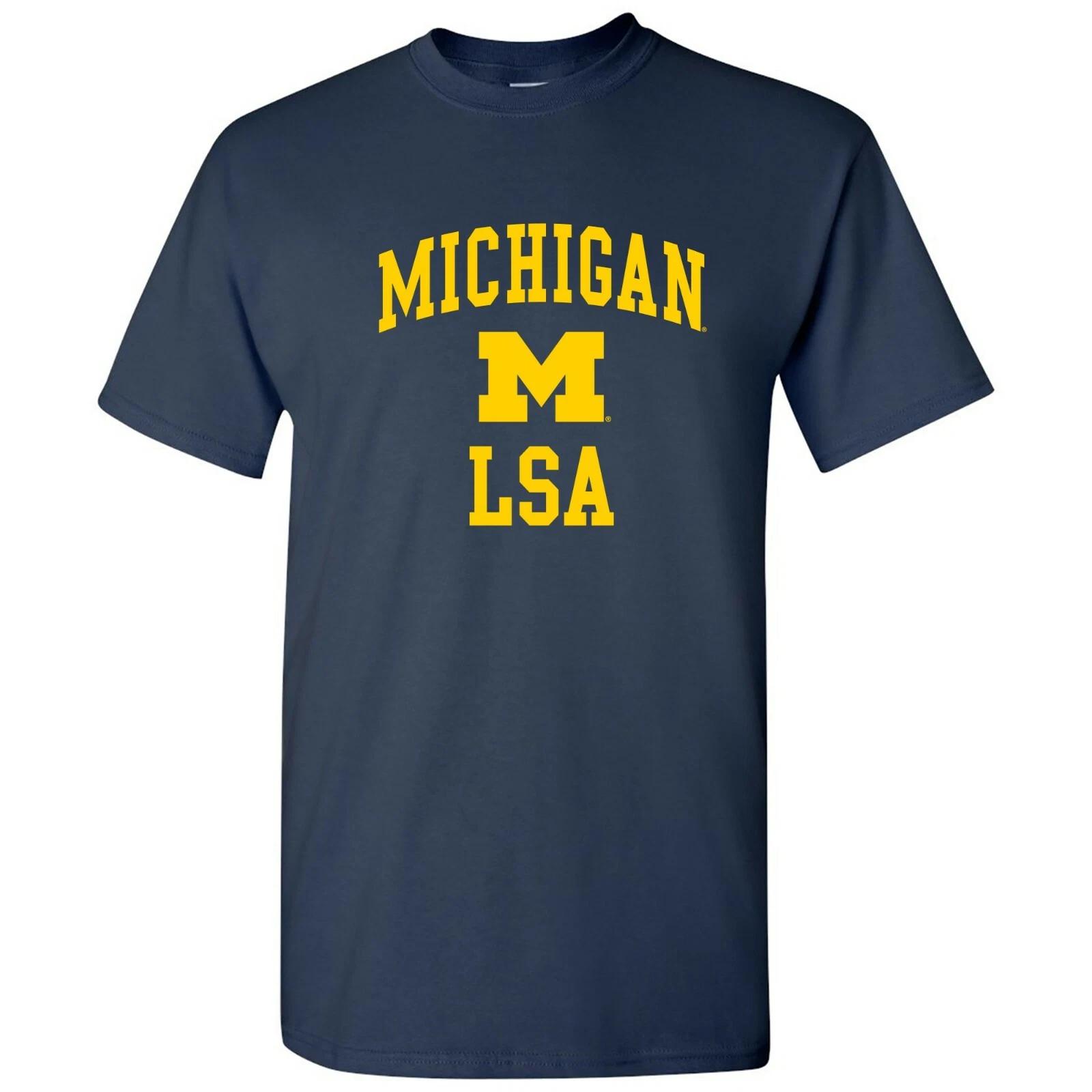 Michigan Wolverines Arch Logo LSA T-Shirt - Navy 3XL