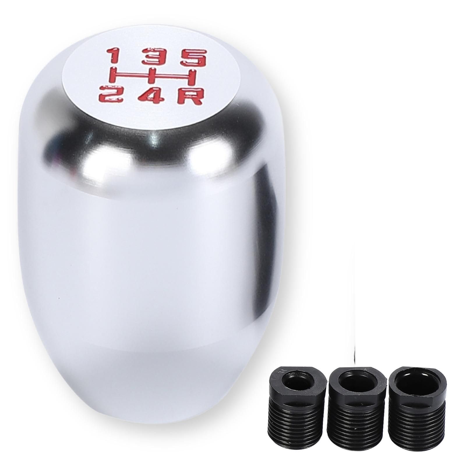 

calmwish Aluminum Shift Knob Lever Silver MT 5-Speed Manual Car Pattern Mission Stick Custom Light Tiger Universal серебряный