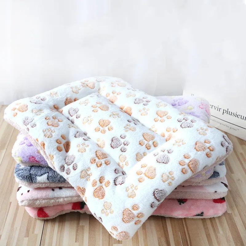 40X50cm Winter Warm Dog Bed Soft Fleece Pet Blanket Pets Cat Litter Puppy Sleep Mat Lovely Mattress Cushion for Small Large Dogs
