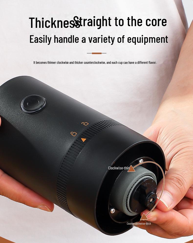 Portable Electric Coffee Bean Grinder with USB Charging - Compact & Efficient