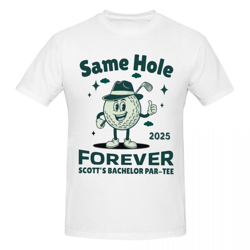 Unisex Same Hole Forever Golf Vintage T Shirt Streetwear Cotton Crewneck T Shirts