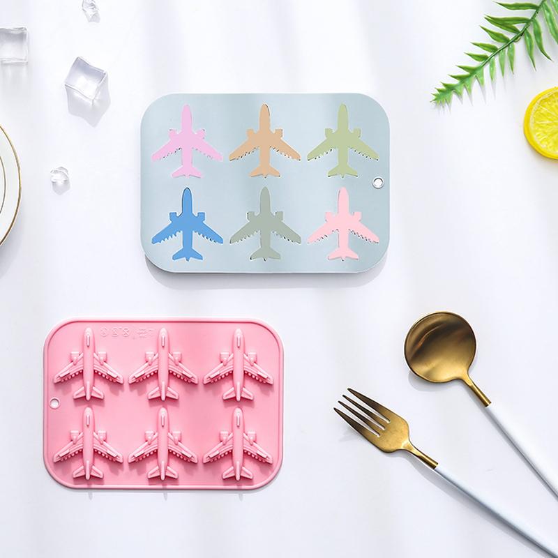 Letadlo Fondánová Silikonová Forma, 3D Letadlo Forma na Ledové Kostky, Letadlo Silikonová Forma na Čokoládu a Cukroví, Forma na Pečení ve Tvaru Letadla