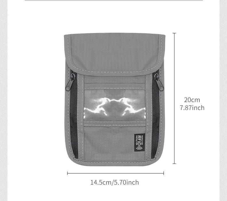 RFID Blocking Anti-Theft Lanyard Bag for Keys & Passport