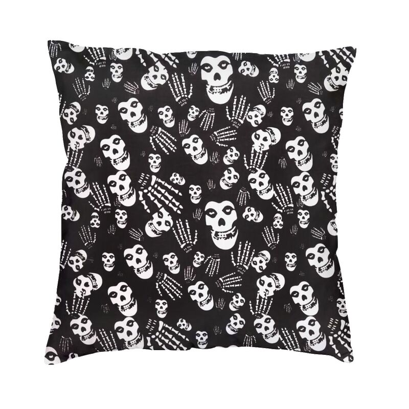 Misfits Horror Punk Rock Band Pillow Case xcm Decor Home Kawaii Outdoor Cushions Square Pillowcase