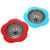 Flower Shape Sink Drains Cover Large Capacity Plastic Sink Sewer Easy Cleaning Bathroom Drainage Trap for Kitchen Bathroom