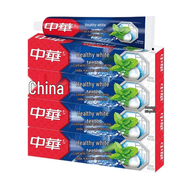 Zhonghua Healthy White Baking Soda Mint Toothpaste 4-Pack