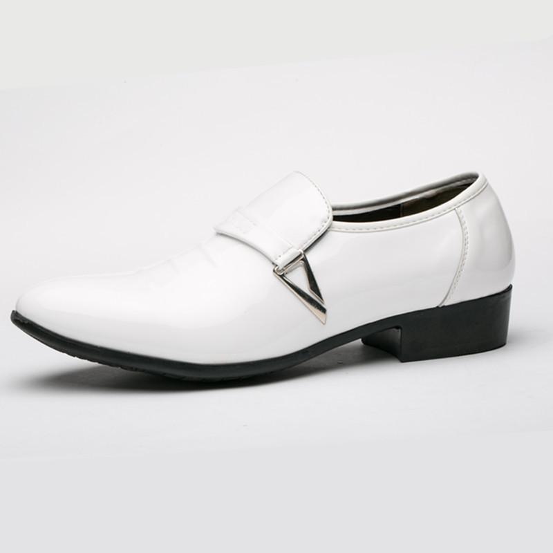 Jianda 2268 Glänzende spitze Herrenschuhe aus formellem Leder zum Hineinschlüpfen für Business oder Hochzeit