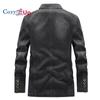 Cozy Up Men's Casual 2 Buttons Denim Blazer Slim Lapel Washed Denim Suit Jacket
