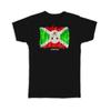 Geschenk-T-Shirt : Burundi Flagge Afrika Reise Auswanderer Land Aquarell
