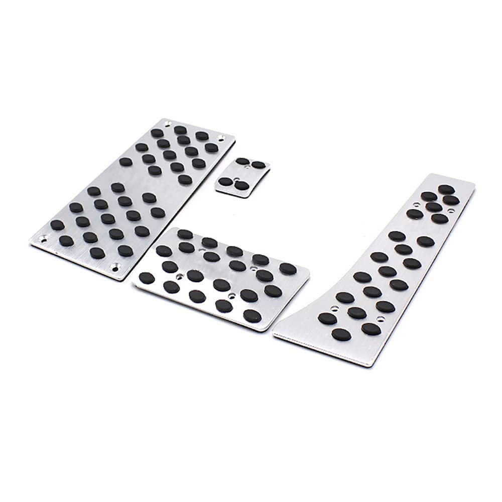 Wellvie classy Toyota Crown AT Aluminum Pedal Covers of for Car Car Specific Parts (Set 4) Majesta/Royal/Athlete/MJ17 Series/MJ18 Series/MJ20