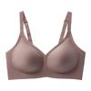 Jelly Glue Underwear Women's Seamless European And American Large Size Big Breasts Bra Gathered Breast Milk Without Steel Ring Bra