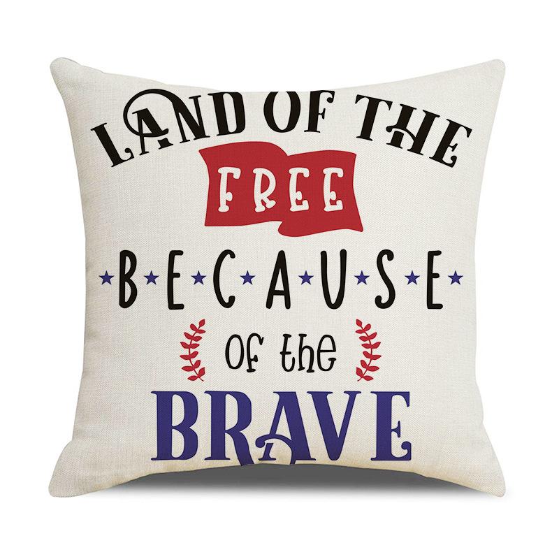 New Home Letter Independence Day Sofa Office Linen Pillow Cover Cushion Cover