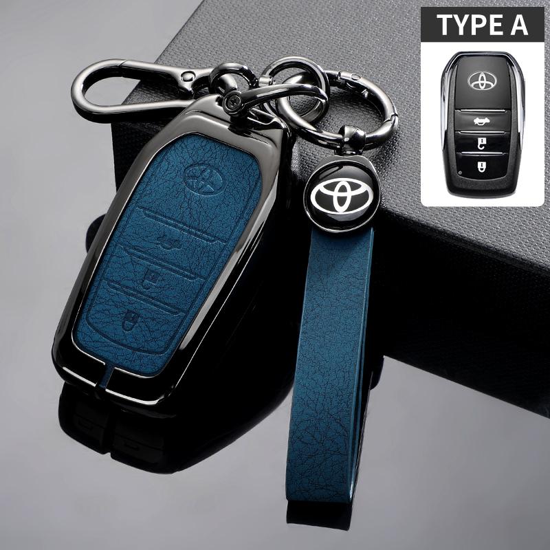 Car Remote Key Case Cover Bag For Toyota Corolla Cross Yaris Sienna Venza Harrier Hilux Land Cruiser Alphard Keyring Accessories