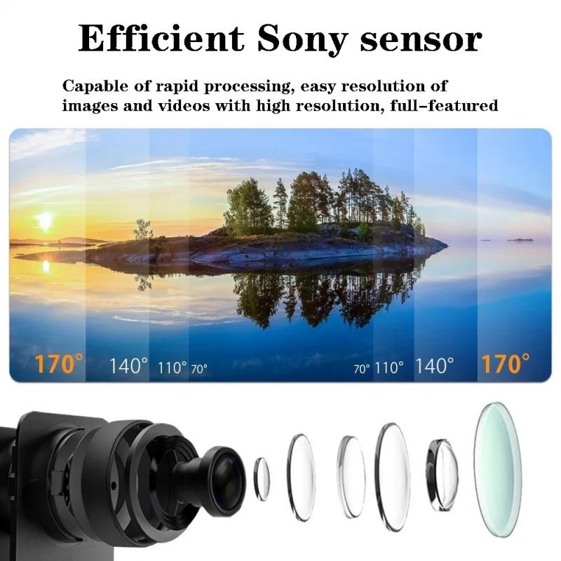 

2,0-дюймова екшн-камера Ultra HD 4K 30 кадрів/с Wi-Fi Підводні камери Водонепроникний шолом Велосипедні відеокамери для відеозапису Відкрита спортивна камера add 64GB синій