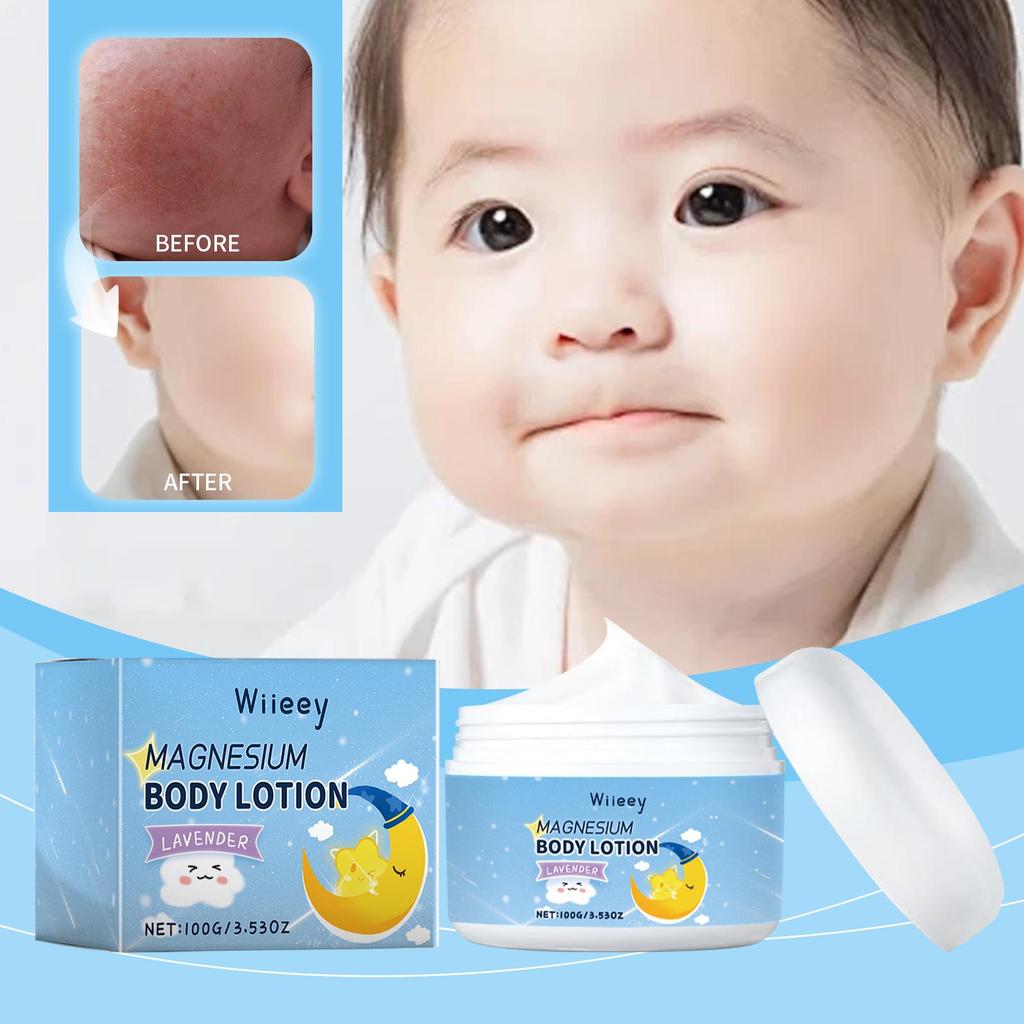 100g Cremă de Corp cu Magneziu Cremă Emolientă Hidratantă pentru Piele cu Magneziu pentru Copii Cremă de Corp Hidratantă Hrănitoare Ușoară