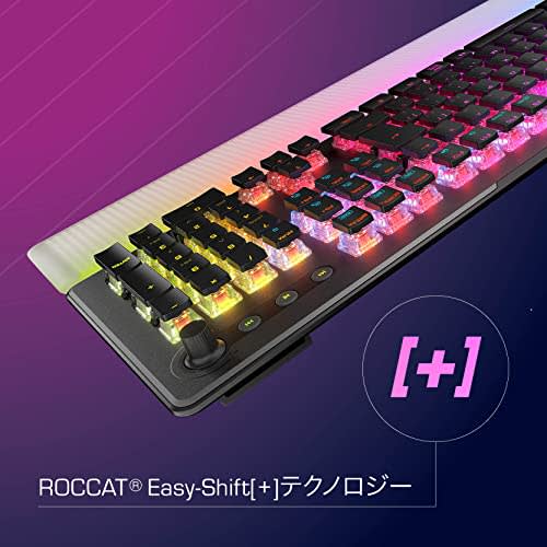 ROCCAT Gaming Keyboard Vulcan II Max JP Japanese Layout Wired Black/Black Optical Linear Quiet Full Size Customizable RGB Translucent Armrest Volume D