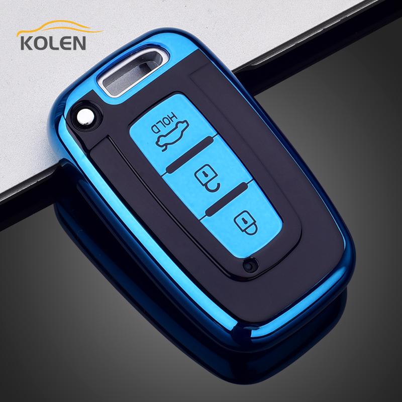 Soft TPU Car Remote Key Case Cover Shell Fob For Hyundai Genesis Equus Veloster For KIA Sportage Forte Optima Soul Azera Sorento