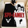 1 Stück gemusterte Flanelldecke mit Spyxfamily-Motiv, geeignet für alle Jahreszeiten, für Heimdekoration, Wärme und Komfort, Geschenke, Weihnachtsgeschenk