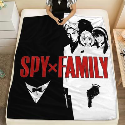 1PC Spyxfamily Patterned Flannel Blanket Suitable For All Seasons For Home Decor Warmth And Comfort Gifts Holiday Present