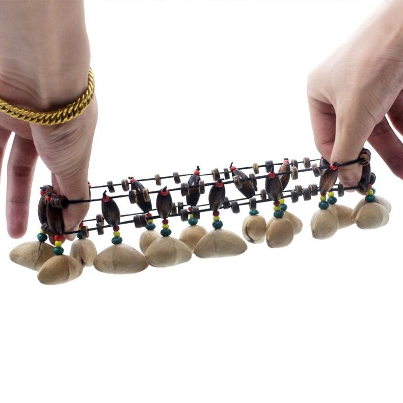 Handgefertigte Nussschalen-Glocken Tragbare Handgefertigte Rasseln Tragbare Musikglocken Handgefertigte Künstlerische Rassel Schalentextur für Kinder
