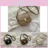 Chic French Style Mini Saddle Bag For Women In Black Deep Brown White Khaki Colors