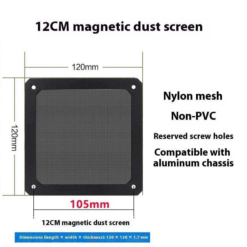 

1/4Pcs Computer Chassis Net Guard With Hole 8/9/12/14Cm Pc Chassis Cooling Fan Dust Filter Magnet Dustproof Mesh Cover 12CM