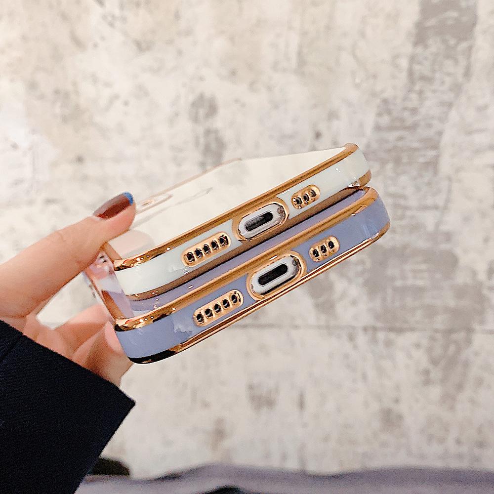 Electroplating Phone Case Bumper For Iphone 11 12 13 Pro Max Mini Xr X Xs 7 8 Plus Se Love Heart Soft Tpu Shockproof Back Cover